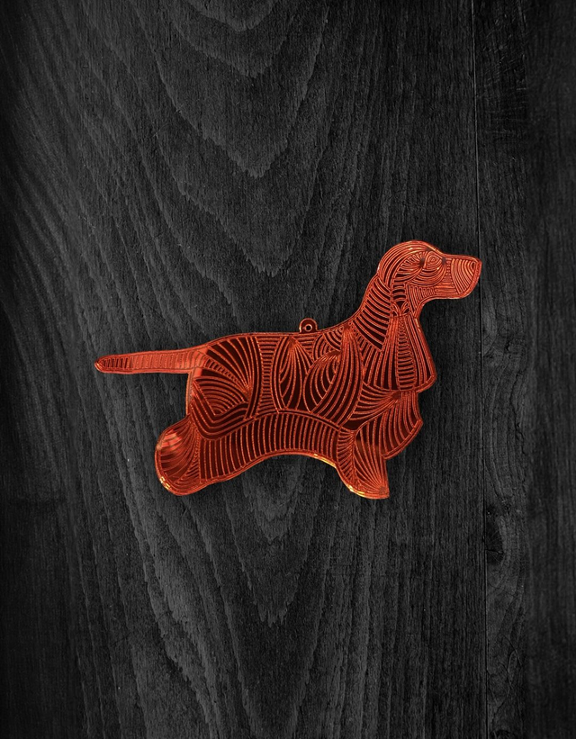 Acryl - English Cocker Red