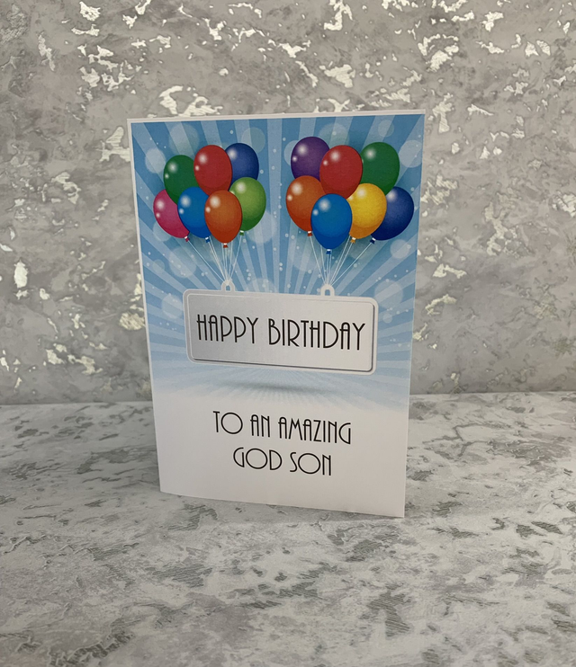 Happy birthday  to an amazing godson card 