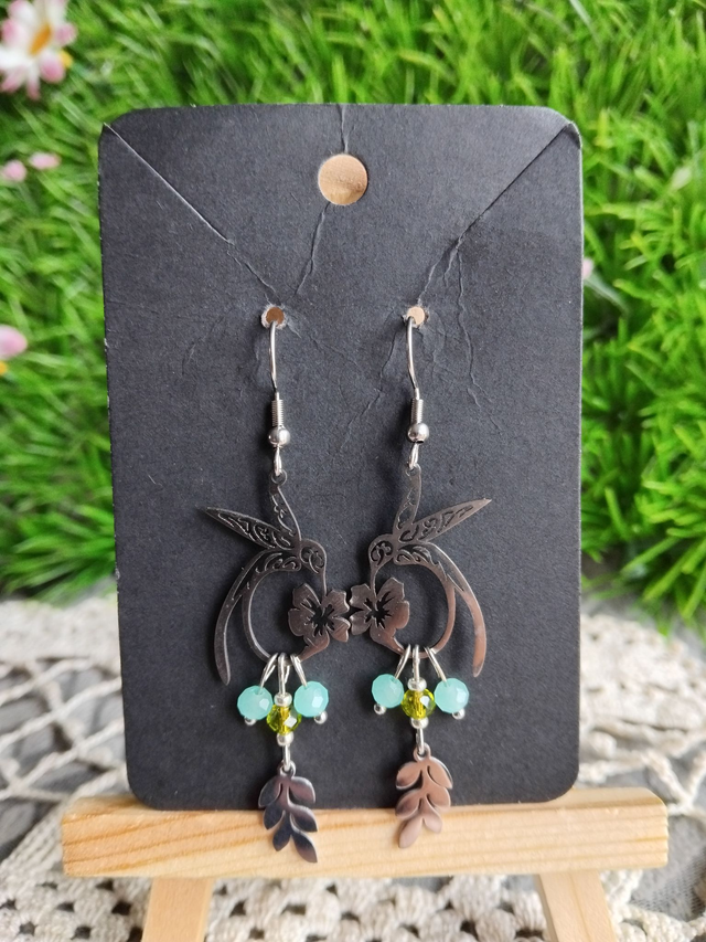 boucles d'oreilles colibris 