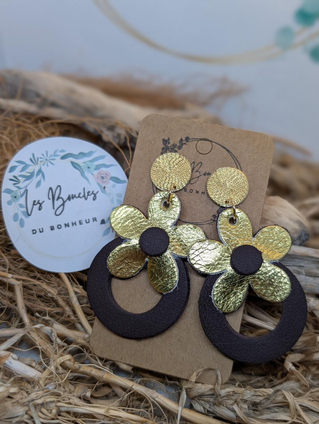 Boucles d'oreilles baby Marguerite doré bm1124