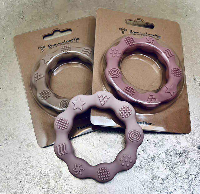 Siliconen bijtring (diverse kleuren)