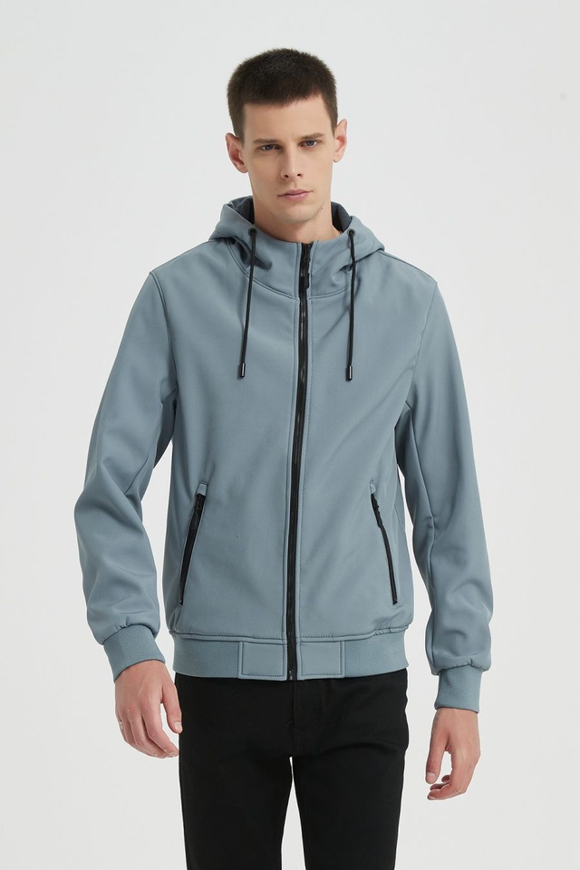 Veste zippée gris clair ou noir