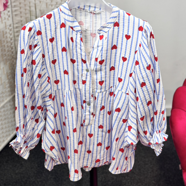 BU15 Bluse Herzi bis ca. Gr. 42