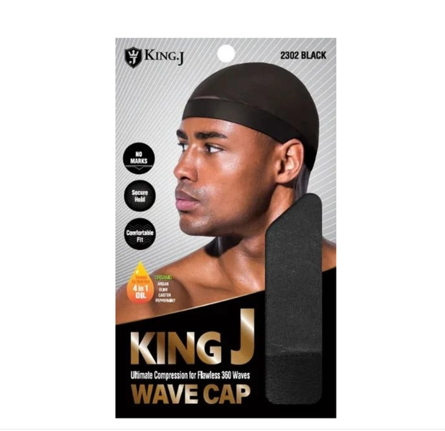 KING J: WAVE CAP-BLACK (2302)