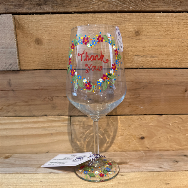 Thank you Hand Painted Glass 