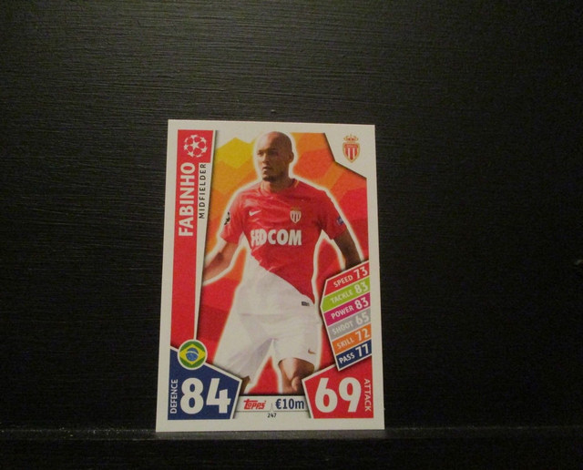 Fabinho - UEFA Champions League Match Attax 2017/18 Original Trading Card #247