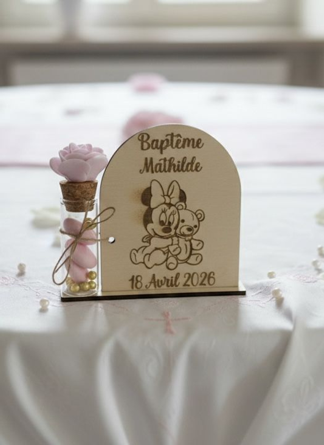 Support & Fiole à dragées thème Minnie