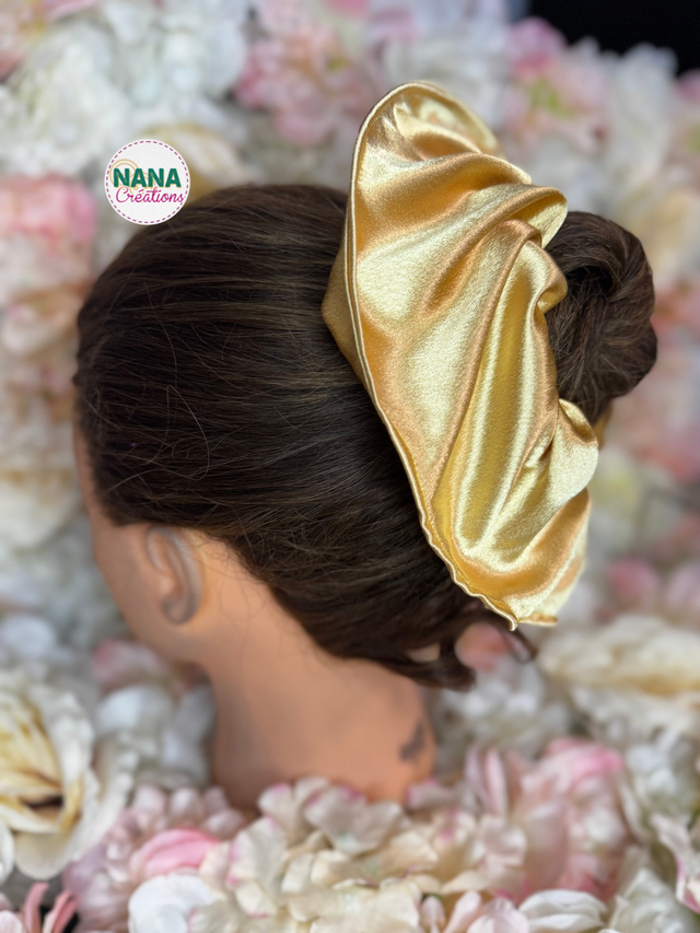 Chouchou Satin - Modèle Fleur - Lumière – Fait main