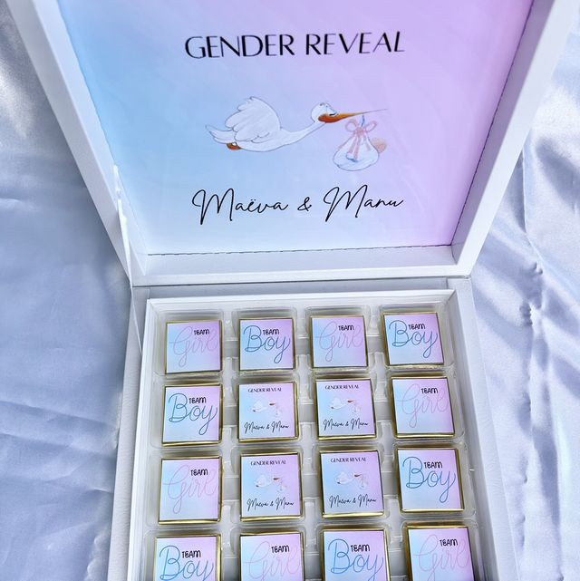 Boîte de chocolats - Gender Reveal