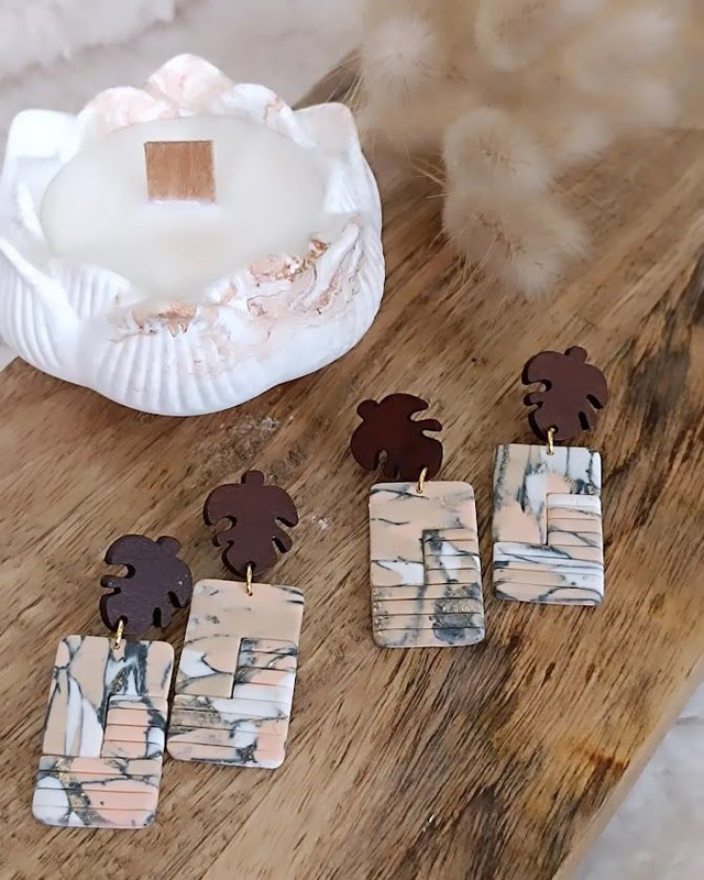 Boucles d&#039;oreilles en argile polymère