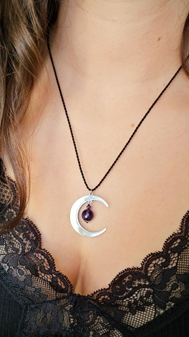 Collier "Luna" améthyste 