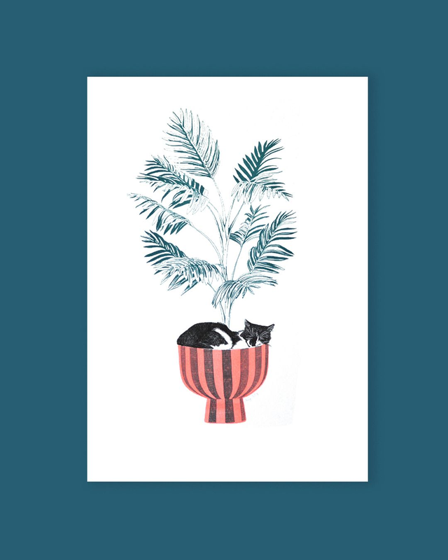 Affiche imprimée en risographie la sieste d'Oally