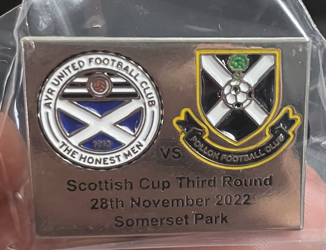 Ayr v Pollok Pin Badges