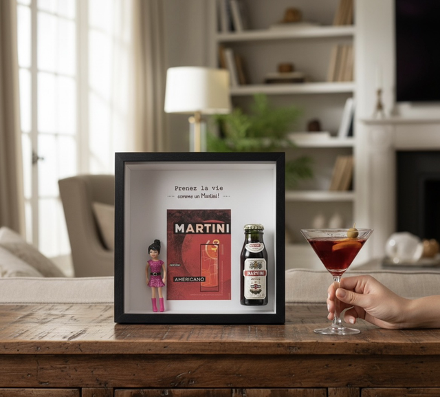 Cadre, personnalisé martini 