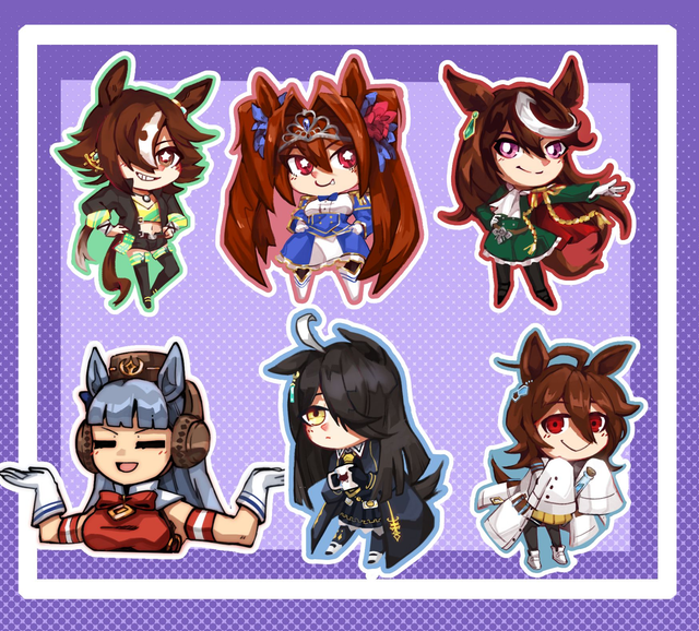 Catalogue Stickers Uma Musume | Vodka Daiwa Scarlet Manhattan Cafe Agnes Tachyon Symboli Rudolf gold ship