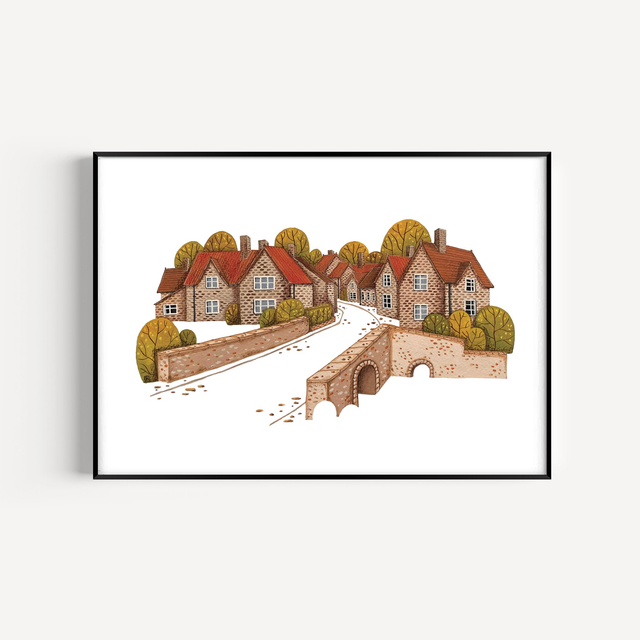 Angleška vasica (Giclée print)