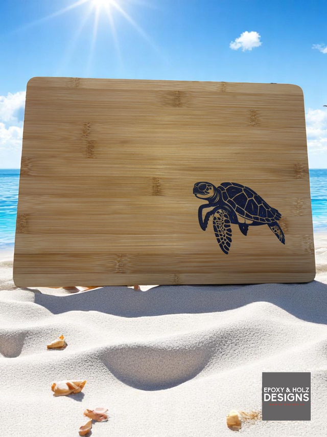 Schneidbrett Bambus Schildkröte