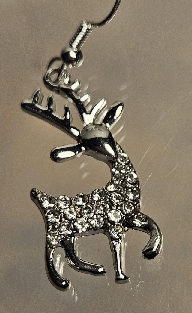 Crystal deer earrings 