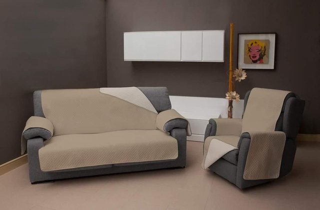 copridivano  2 posti cm.110 beige 