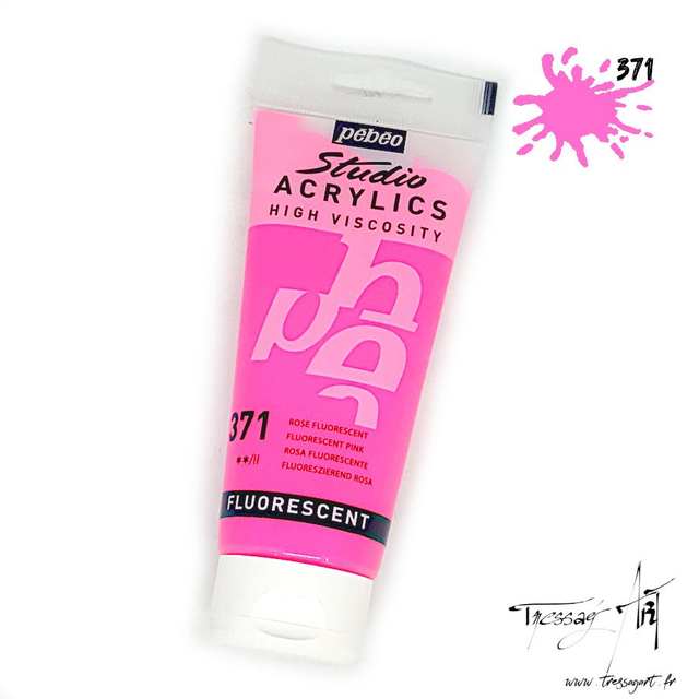 PEBEO - ACRYLIQUE FLUO 100ML - ROSE FLUORESCENT - PB016371