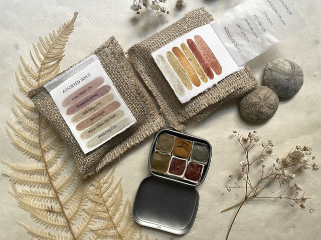 All Foraged - 6 porcelain half pans in Tiny Tin 