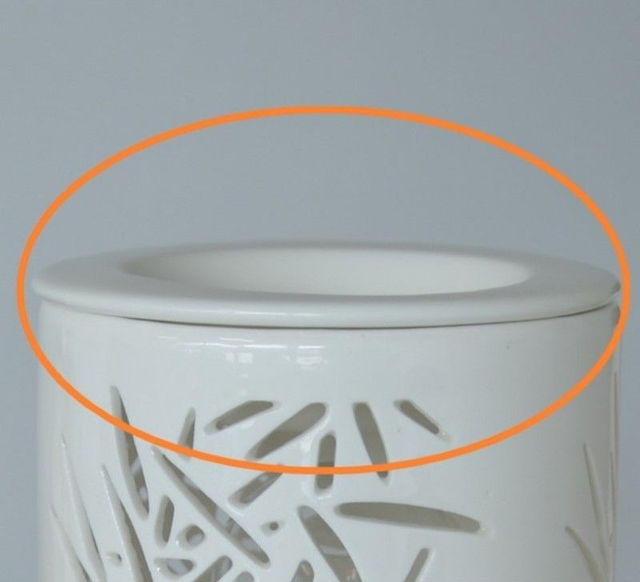 Coupelle céramique pour lampe électrique colonne