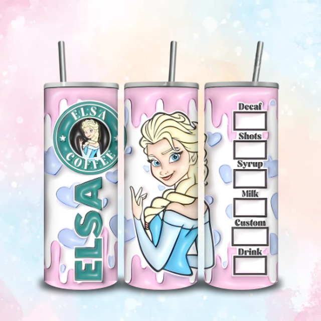 Tumbler Starbuck 3D Elsa