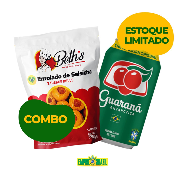 Combo Hoje: 1 Enrolado de Salsicha Beth's 12 unit + 1 Guarana Antarctica 330ml