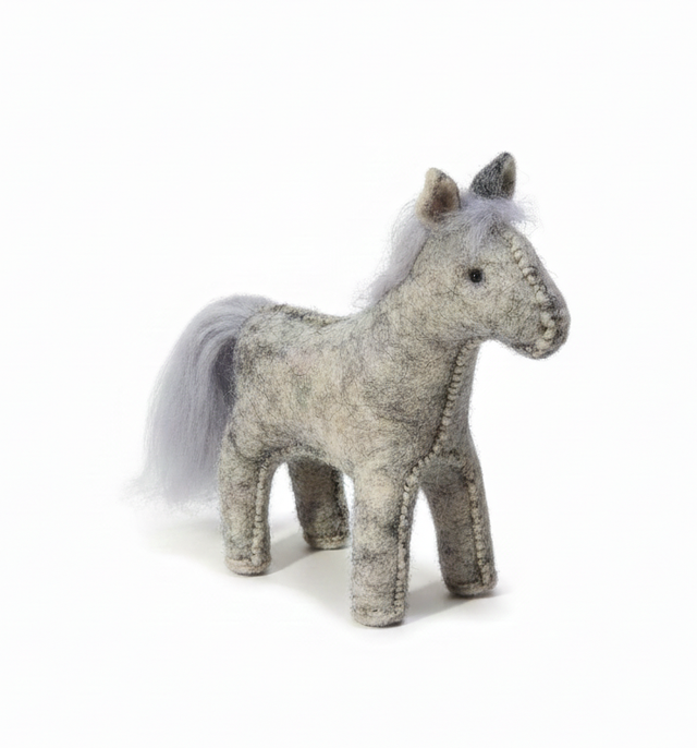 Pilkas arkliukas žaislas
