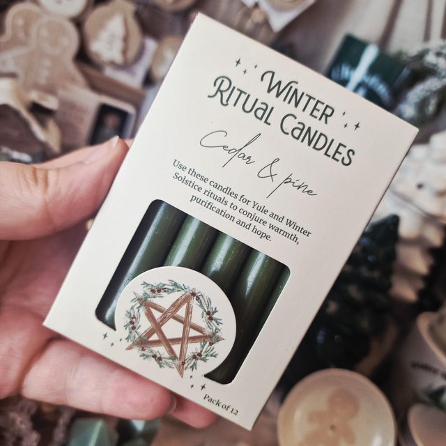 Winter Ritual Candles - cedar and pine 