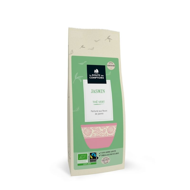 The Vert Jasmin Equitable 100gr ou infusettes / La Route des Comptoirs 