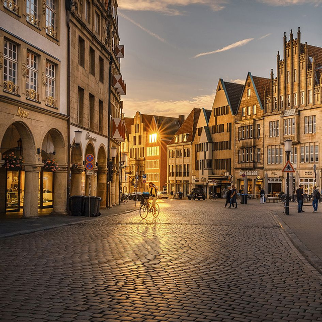 Prinzipalmarkt im Gegenlicht