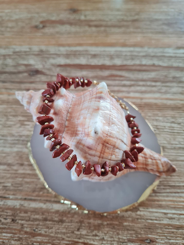 Bracelet jaspe rouge