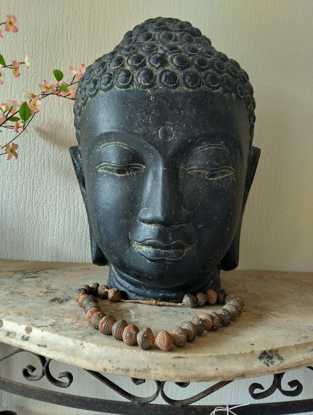 Composite stone Buddha Head