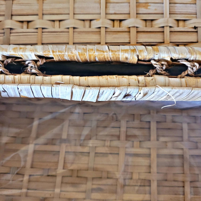 X Valise / valisette en osier tressé couleur marron clair (petit format)