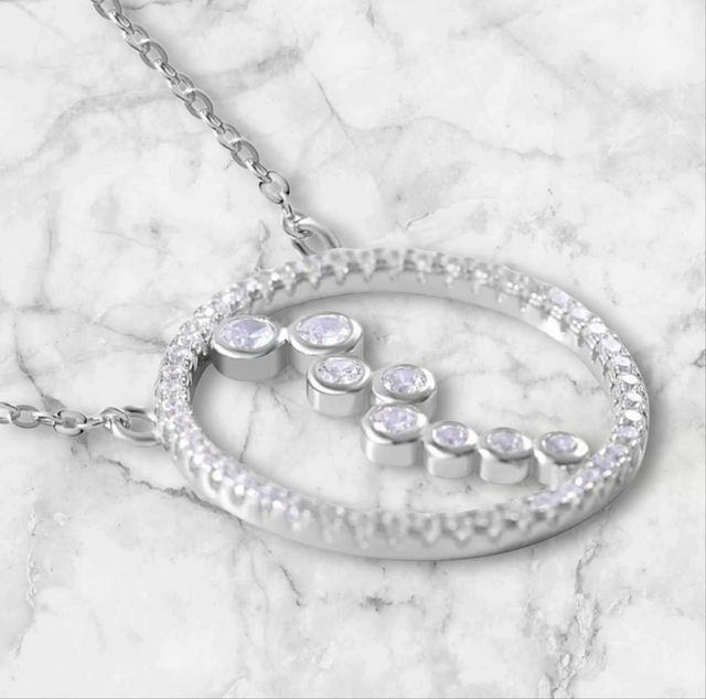 Beautiful Design AA CZ Necklace.