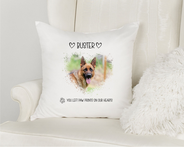 Personalised Pet Dog Photo Memorial Cushion