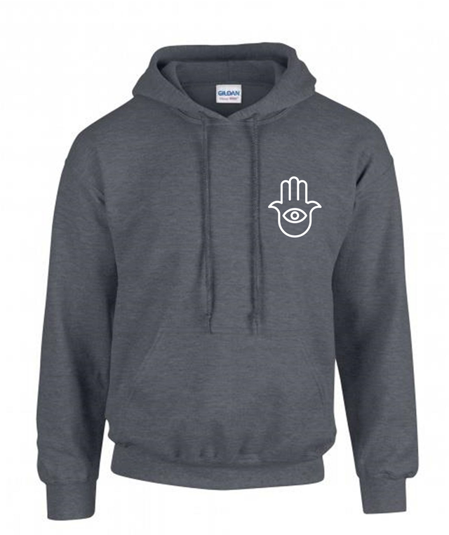 Grey Peace Palm Hoodie