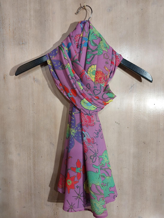 Orchidée Rose. Foulard