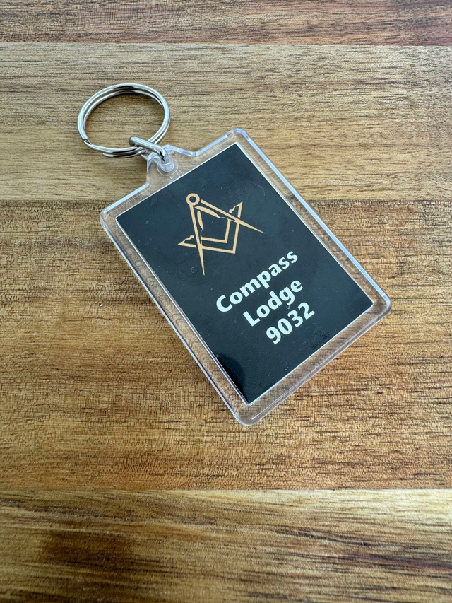 Custom Masonic Acrylic Keyring 