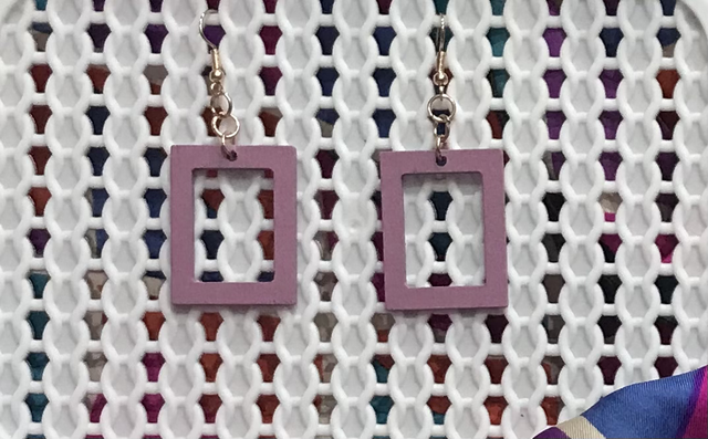 Purple Dangling Earrings- PUR15
