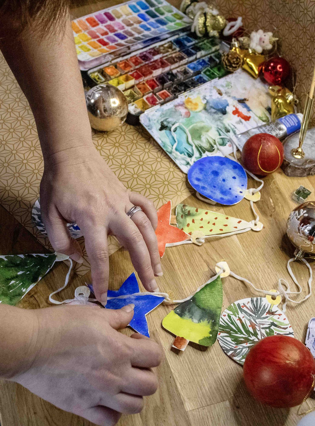 Atelier Aquarelle Famille - Guirlande de Noël - Maulévrier Sainte Gertrude