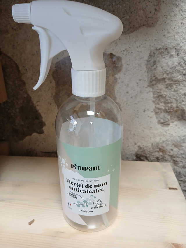 Spray anti-calcaire vide, recharge Pimpant vendue séparément 