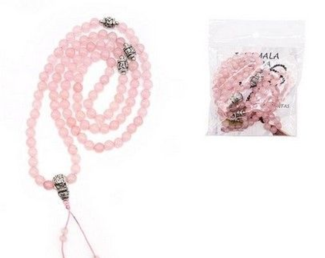 JAPA MALA ELASTICO 6MM QUARZO ROSA