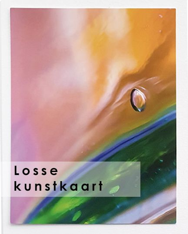 Losse kaart met envelop wit - Rainbow layerings