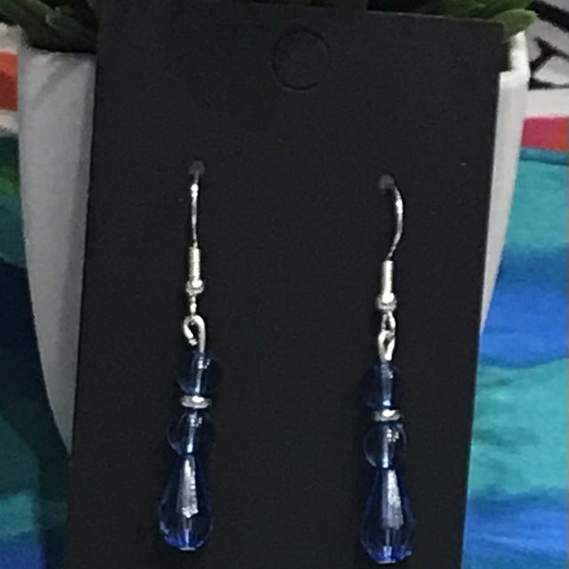 Blue Dangling Earrings- BLDE08