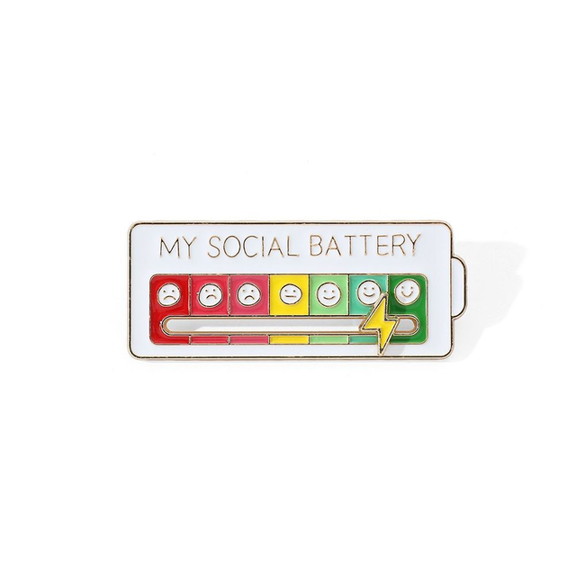 Social battery white enamel