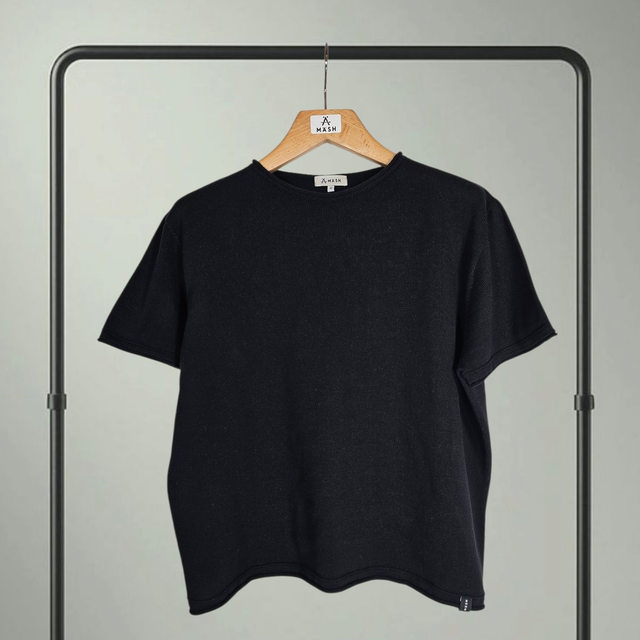 Oversize Kurzarmpullover "Jan" mit überschnittener Schulter