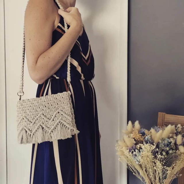Sac à main en macramé