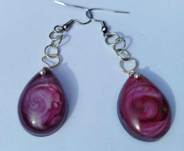Boucles d'oreilles en résine